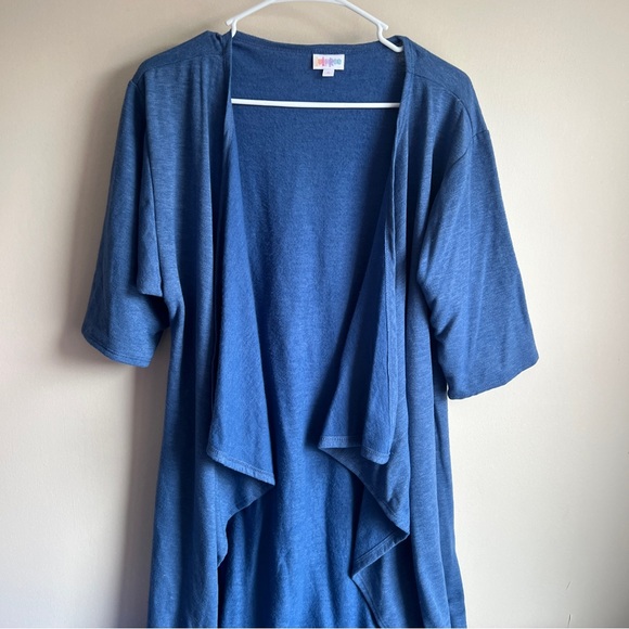 LuLaRoe Sweaters - Lularoe Blue Sweater Draped Front Shirley Kimono